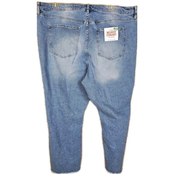 Celebrity Pink Hi Rise Relaxed Straight Jeans Retro Women Plus 20 Distressed - Picture 16 of 16